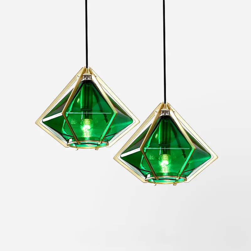 Modern Stained Glass Pendant Lamp Bar Cafe Gold Metal Diamond Hanging Lights Kitchen Living Room Home Decor Suspension Luminaire
Modern Stained Glass Pendant Lamp Bar Cafe Gold Metal Diamond Hanging Lights Kitchen Living Room Home Decor Suspension Luminaire