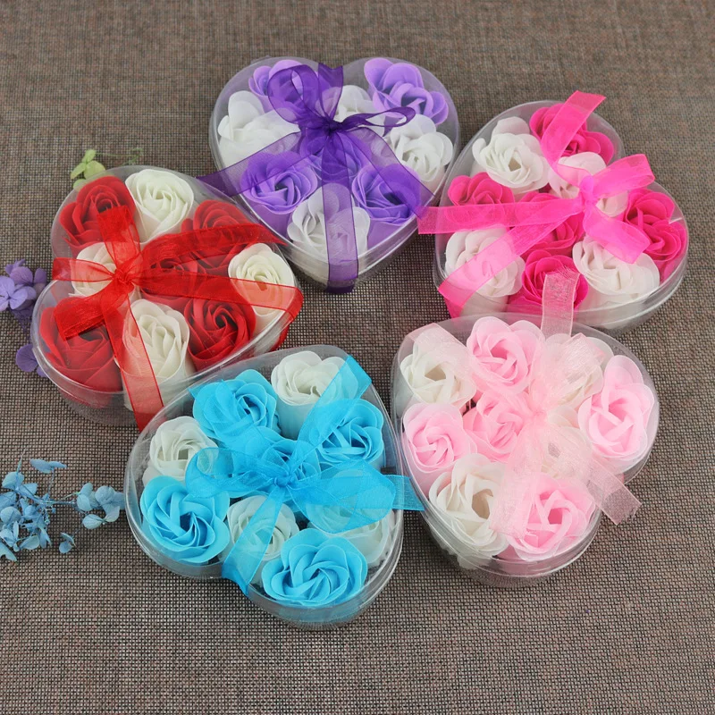 Rose Flower Heart Shaped Box Soap, Scented Bath, Body Petal, Girls' Best Valentine's Gift, 9 Heads Per Box
Rose Flower Heart Shaped Box Soap, Scented Bath, Body Petal, Girls' Best Valentine's Gift, 9 Heads Per Box