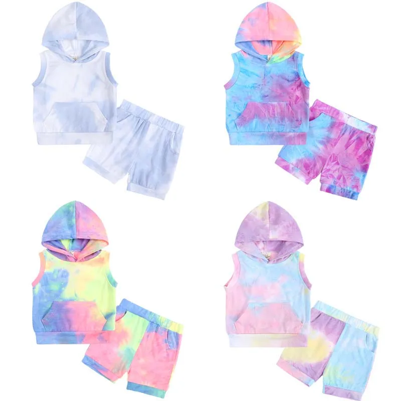 Kids Baby Girls Boys Clothes Sets Tie-Dye Clothes Sets 2Pcs Sleeveless Hoodie +Shorts 2Pcs Set Child Casual Sportswear Clothing
Kids Baby Girls Boys Clothes Sets Tie-Dye Clothes Sets 2Pcs Sleeveless Hoodie +Shorts 2Pcs Set Child Casual Sportswear Clothing