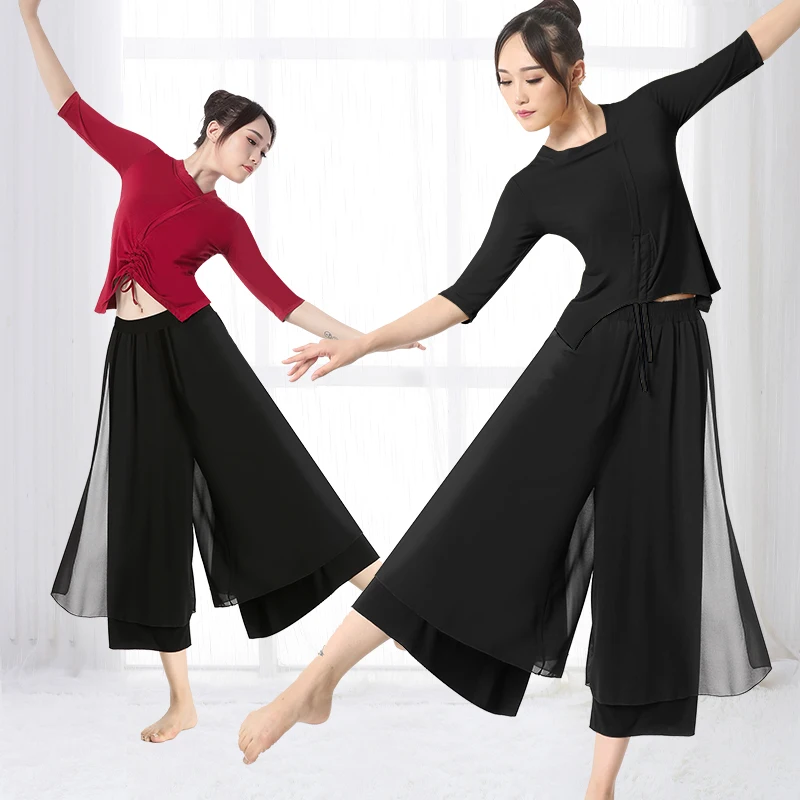 Modern Dance Loose Pants Elegant Chiffon Loose-Fit Dance Pants Women's Dancing Practice Wear Latin Gymnastic Trousers
Modern Dance Loose Pants Elegant Chiffon Loose-Fit Dance Pants Women's Dancing Practice Wear Latin Gymnastic Trousers