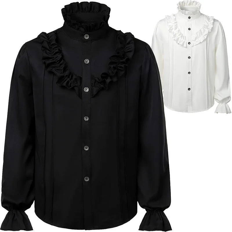 Medieval Renaissance Lacing Up Shirt Bandage Tops For Adut Men Larp Vintage Costume Fluffy Long Sleeve For Male pants
Medieval Renaissance Lacing Up Shirt Bandage Tops For Adut Men Larp Vintage Costume Fluffy Long Sleeve For Male pants