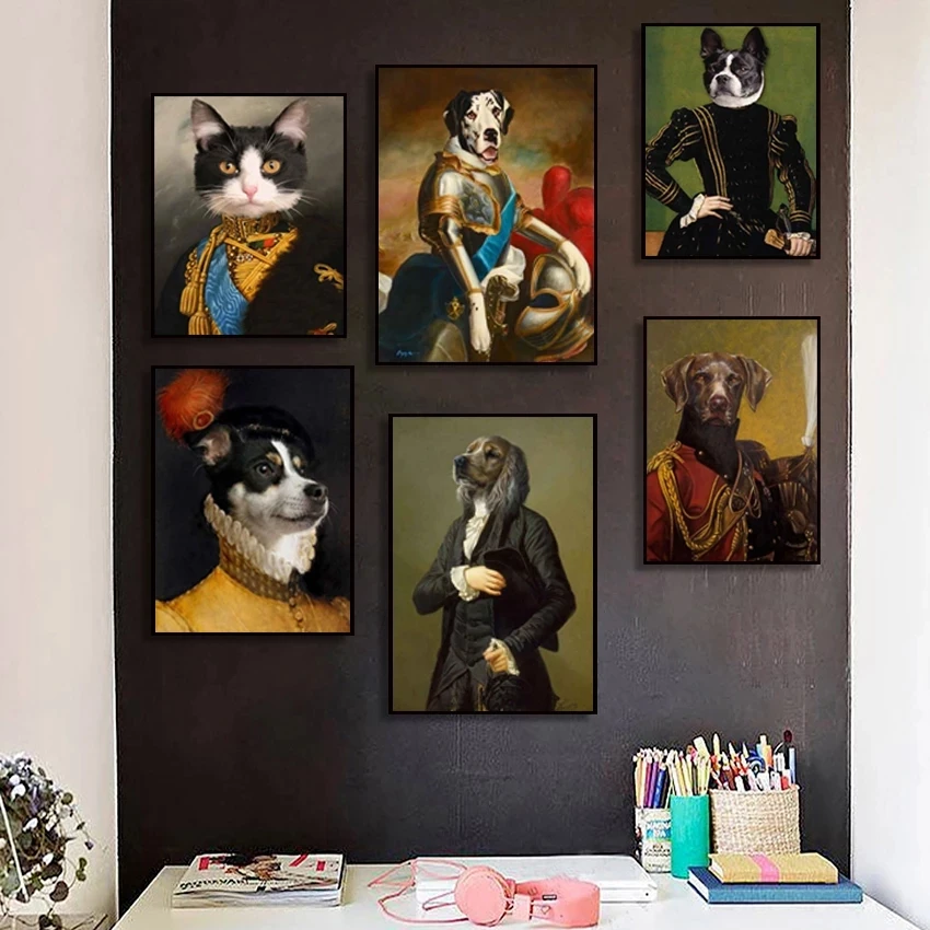 Cat Portrait Posters and Prints Vintage Canvas Painting Deer Parrot Cat Dog Animals Portrait Nordic Wall Art Picture home Decor
Cat Portrait Posters and Prints Vintage Canvas Painting Deer Parrot Cat Dog Animals Portrait Nordic Wall Art Picture home Decor