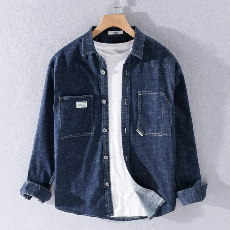 Designer long-sleeved denim cotton men shirt fashion blue shirts for men casual comfortable thick shirt mens chemise camisa
Designer long-sleeved denim cotton men shirt fashion blue shirts for men casual comfortable thick shirt mens chemise camisa