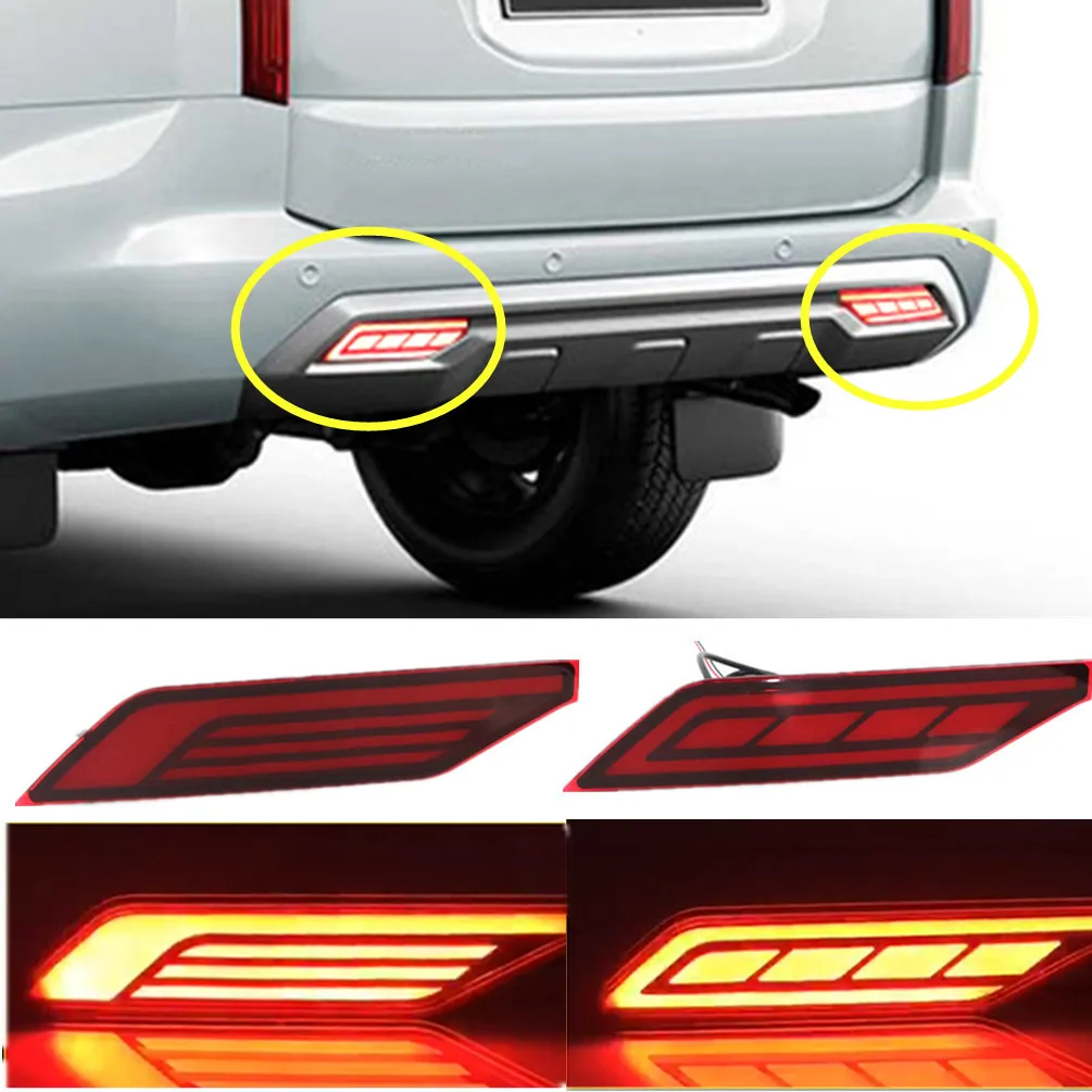 2pcs LED Rear Bumper Brake Tail Fog Lights for Mitsubishi Montero Pajero Sport 2019 2020 accessories with turn signal DC 12V
2pcs LED Rear Bumper Brake Tail Fog Lights for Mitsubishi Montero Pajero Sport 2019 2020 accessories with turn signal DC 12V