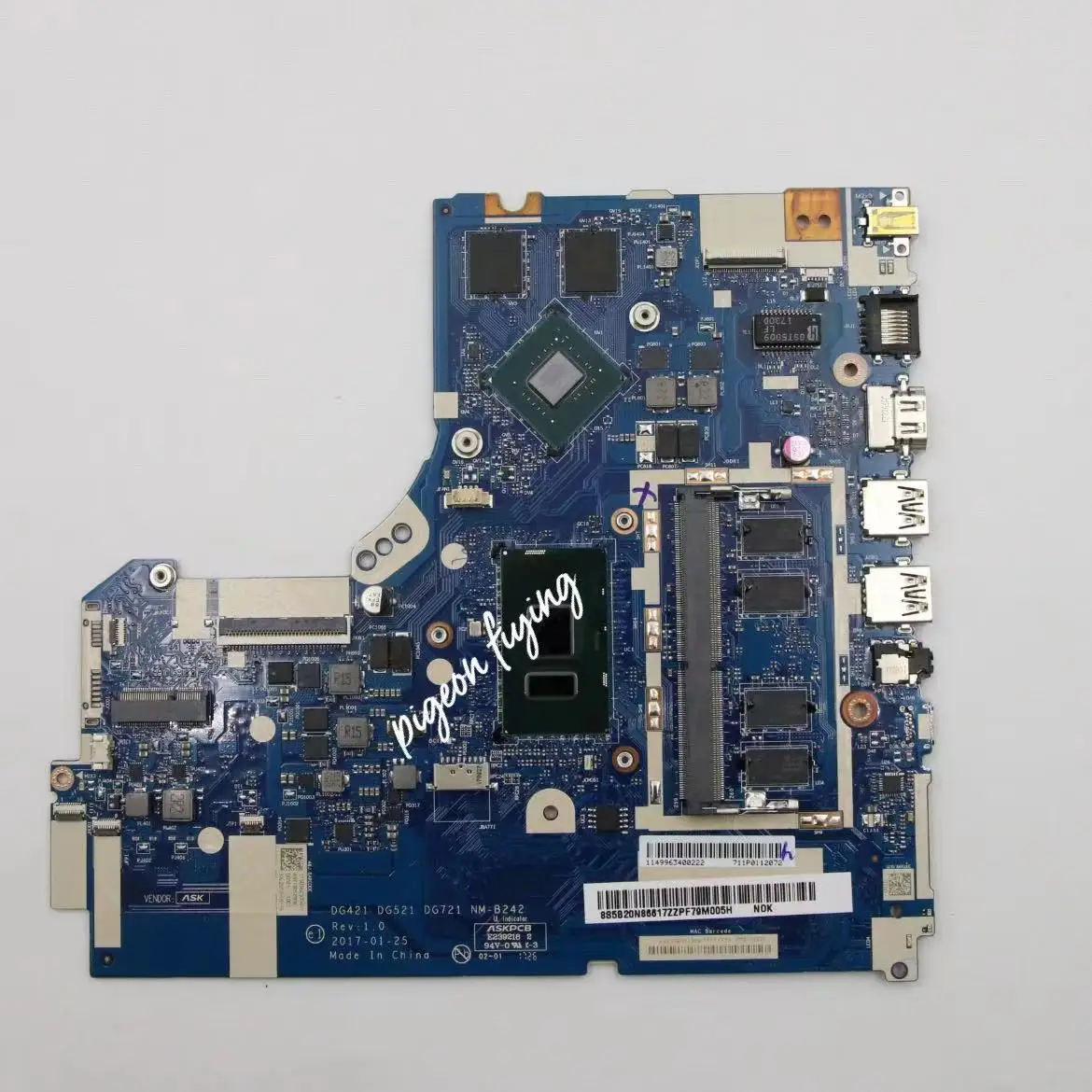 Материнская плата для ноутбука Lenvov Ideapad 320-17IKB I7-7500U VGA(2G) DDR(4G) с номером NM-B242 FRU 5B20N86422 5B20P25795 5B20P25841
Материнская плата для ноутбука Lenvov Ideapad 320-17IKB I7-7500U VGA(2G) DDR(4G) с номером NM-B242 FRU 5B20N86422 5B20P25795 5B20P25841