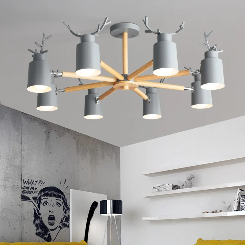 Nordic antlers living room simple and creative personality bedroom study children's room dining room wooden ceiling lamp MJ1113
Nordic antlers living room simple and creative personality bedroom study children's room dining room wooden ceiling lamp MJ1113