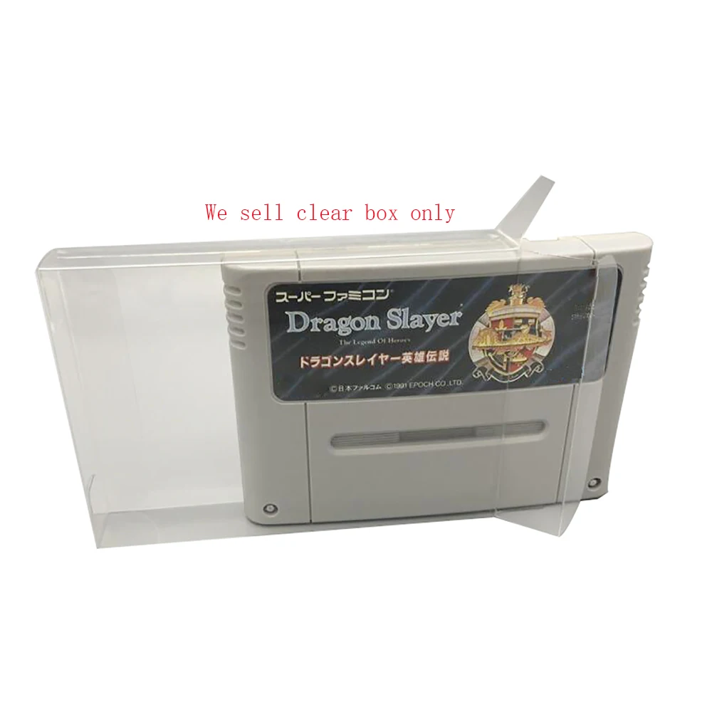 Clear Transparent case for SFC for Dragon slayer game card storage collection display PET protection box
Clear Transparent case for SFC for Dragon slayer game card storage collection display PET protection box