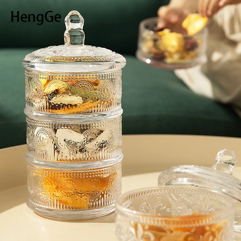European Glass Suger Jar with Lid Bedroom Organizer Creative Crown Jewelry Storage Jars Retro Relief Craft Home Accessories
European Glass Suger Jar with Lid Bedroom Organizer Creative Crown Jewelry Storage Jars Retro Relief Craft Home Accessories