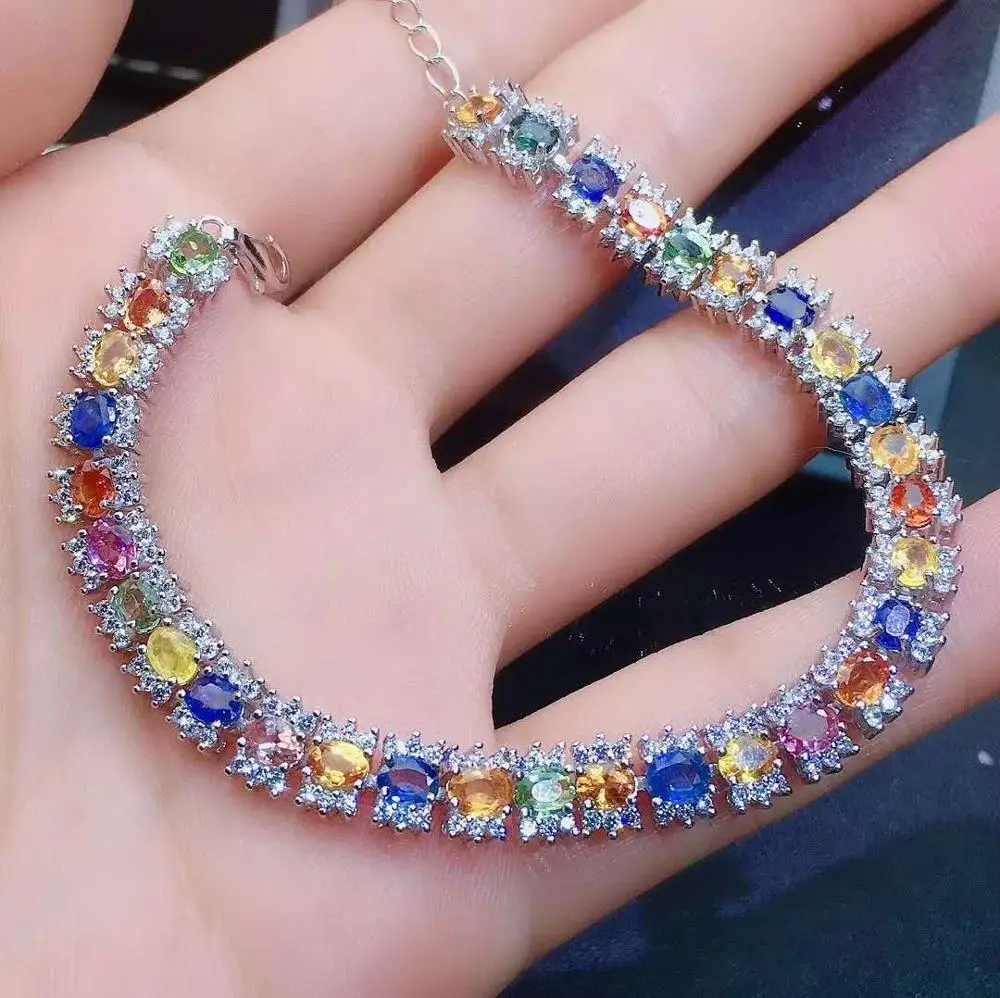 Natural And Real Sapphire bracelet Free shipping 100% Real natural sapphire Bracelet 925 sterling silver Bracelet
Natural And Real Sapphire bracelet Free shipping 100% Real natural sapphire Bracelet 925 sterling silver Bracelet
