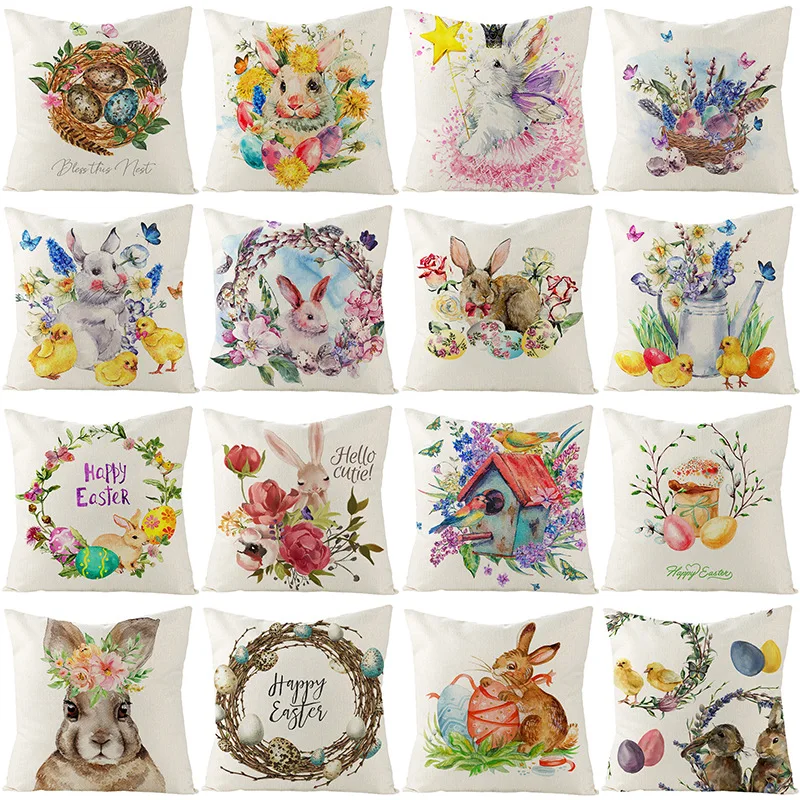 Easter Party DIY Decor Pillow Covers Easter Eggs Bunny Printed Cushion Cover Kids Gift Home Decoration Linen Pillow Case 45X45cm
Easter Party DIY Decor Pillow Covers Easter Eggs Bunny Printed Cushion Cover Kids Gift Home Decoration Linen Pillow Case 45X45cm