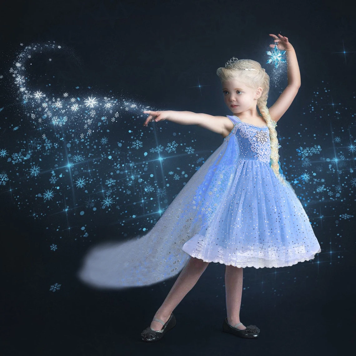 Fancy Girl Lace Flower Crystal Snow Queen Elsa Princess Dress Elegant Kids Sequins Sling Gowns Child Birthday Party Prom Dress
Fancy Girl Lace Flower Crystal Snow Queen Elsa Princess Dress Elegant Kids Sequins Sling Gowns Child Birthday Party Prom Dress
