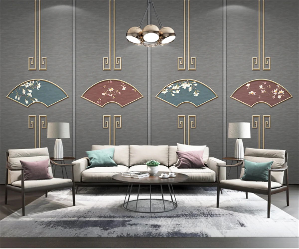 New Chinese style flower and bird light luxury line TV sofa background wall painting custom 3d wall panel wallpaper papier peint
New Chinese style flower and bird light luxury line TV sofa background wall painting custom 3d wall panel wallpaper papier peint
