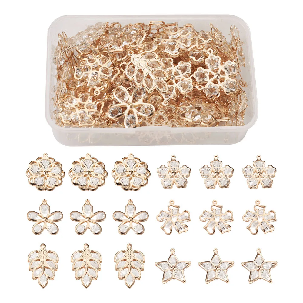 1Box Light Gold Color Alloy Rhinestone Pendants Mix Shape For DIY Bracelet Necklace jewelry making Decor Crafts Accessories
1Box Light Gold Color Alloy Rhinestone Pendants Mix Shape For DIY Bracelet Necklace jewelry making Decor Crafts Accessories