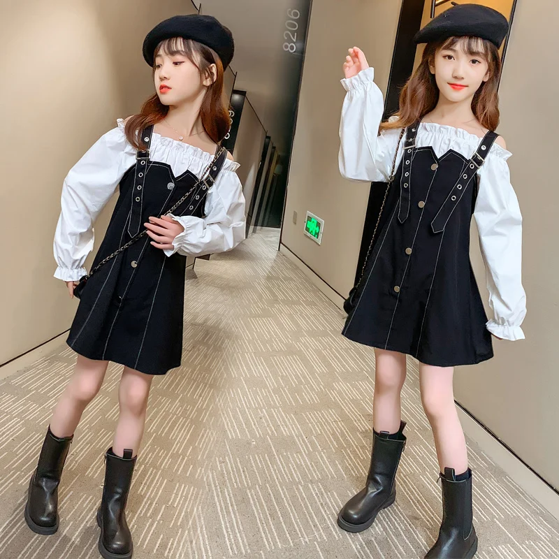 Fashion Teens Girls Clothing Sets Spring Autumn Children Princess Suits Kids Tee Tops + Dress 2pcs Denim Girls Clothes Sets 4-14
Fashion Teens Girls Clothing Sets Spring Autumn Children Princess Suits Kids Tee Tops + Dress 2pcs Denim Girls Clothes Sets 4-14