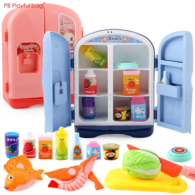 Playful bag Double door refrigerator toy Children's simulation kitchen toy Boy Girl cooking mini props Christmas gifts AA74
Playful bag Double door refrigerator toy Children's simulation kitchen toy Boy Girl cooking mini props Christmas gifts AA74