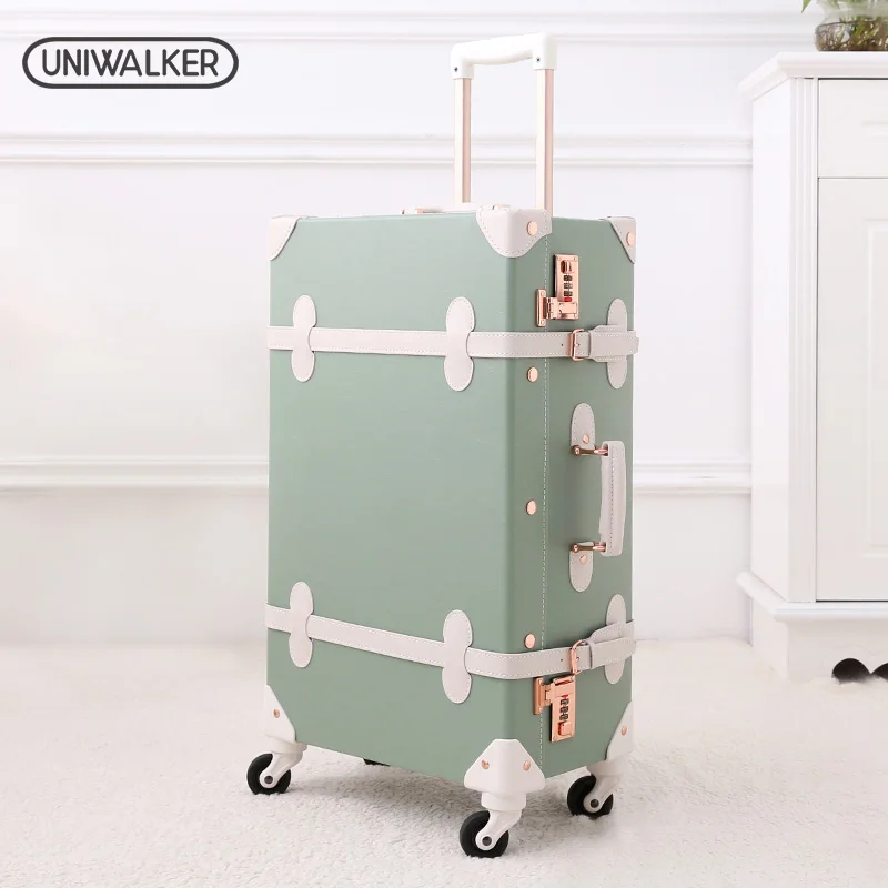 20"22"24"26" Drawbars&PU Leather Retro Luggage Scratch Resistant Travel Trolley Case Rolling Luggage Bags Suitcase On Wheels
20"22"24"26" Drawbars&PU Leather Retro Luggage Scratch Resistant Travel Trolley Case Rolling Luggage Bags Suitcase On Wheels