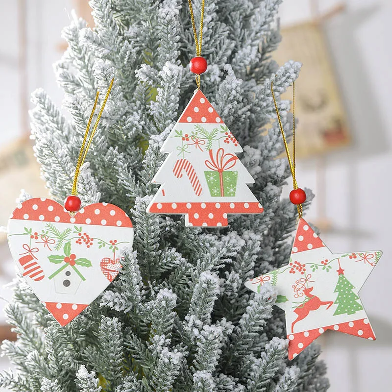 Xmas new Year Wooden Printing Pendants DIY Christmas Crafts Tree Hanging Ornament Accessory Baubles 3pcs for Home Decoration
Xmas new Year Wooden Printing Pendants DIY Christmas Crafts Tree Hanging Ornament Accessory Baubles 3pcs for Home Decoration