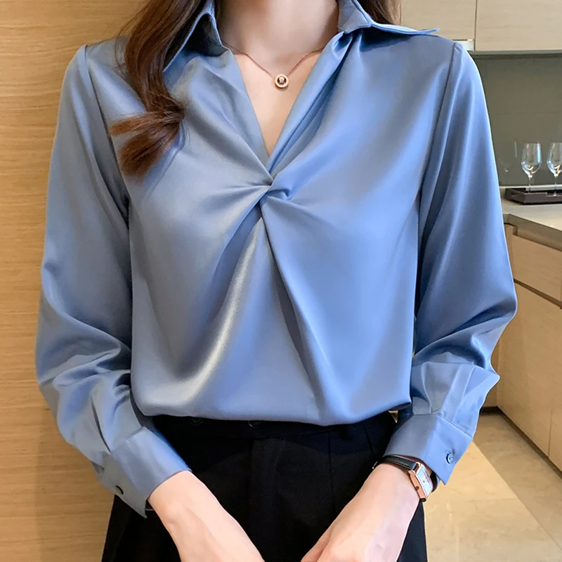 Autumn Women Turn Down Collar Office Chiffon Blouse Shirt Tops Long Sleeve Blouse Women Blusas Mujer De Moda 2024 Blouses F183
Autumn Women Turn Down Collar Office Chiffon Blouse Shirt Tops Long Sleeve Blouse Women Blusas Mujer De Moda 2024 Blouses F183