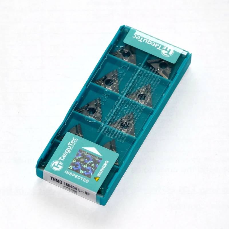 TNMG160404 L-VF CT3000 10pcs/lot TaeguTec Negative Triangular External Turning Inserts
TNMG160404 L-VF CT3000 10pcs/lot TaeguTec Negative Triangular External Turning Inserts