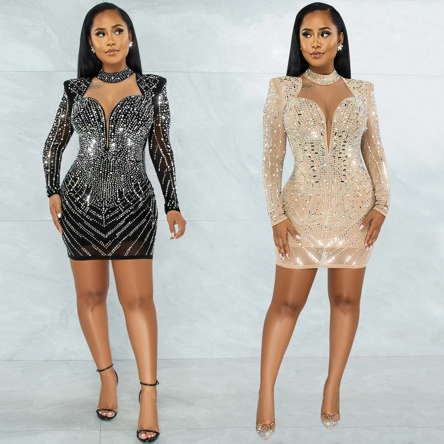 Rhinestone Dress Sexy Deep V-Neck Evening Dress Nightclub Singer Stage Performance Costume Birthday Festival Clothing YS2568
Rhinestone Dress Sexy Deep V-Neck Evening Dress Nightclub Singer Stage Performance Costume Birthday Festival Clothing YS2568