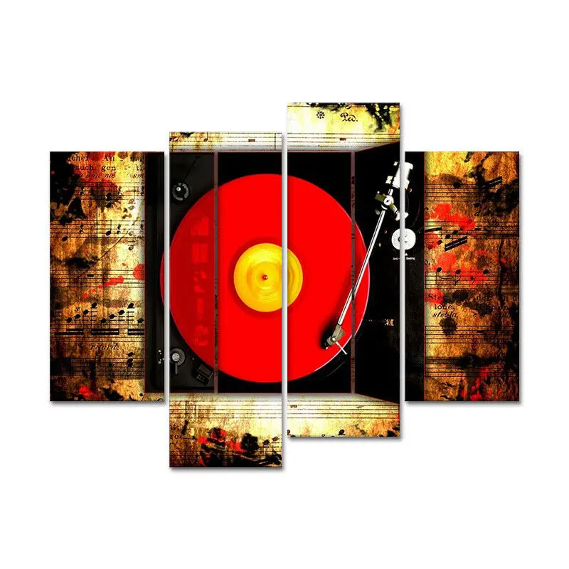 Music musical Record player 4 pcs Frameless Canvas Paintings Wall Canvas Print Wall Art Picture for Living Room Home Decoration
Music musical Record player 4 pcs Frameless Canvas Paintings Wall Canvas Print Wall Art Picture for Living Room Home Decoration