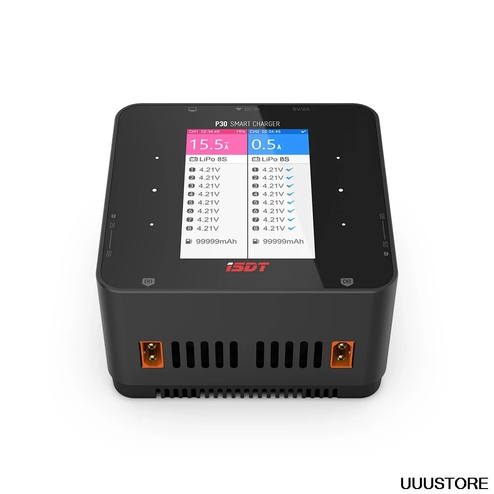 ISDT P30 Dual Balance Charger Signal Channel MAX 1000W 30A For RC Car Airplane Racing Drone Helicopter 2-8S Lipo LiFe Battery
ISDT P30 Dual Balance Charger Signal Channel MAX 1000W 30A For RC Car Airplane Racing Drone Helicopter 2-8S Lipo LiFe Battery