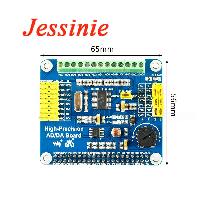 Raspberry Pi High-Precision AD/DA Digital Analog Module Expansion Board Development Pi 3B+/4B Onboard DAC8532 ADS1256
Raspberry Pi High-Precision AD/DA Digital Analog Module Expansion Board Development Pi 3B+/4B Onboard DAC8532 ADS1256