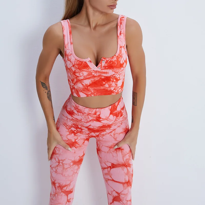 2 Pcs Yoga Set Women Tie Dye Print Clothing Gym Jogger Sports Bra Seamless Workout Leggings Fitness Tight Activewear Suit
2 Pcs Yoga Set Women Tie Dye Print Clothing Gym Jogger Sports Bra Seamless Workout Leggings Fitness Tight Activewear Suit