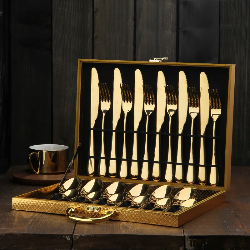 Gold Cutlery 16 Pcs Gold Cutlery Dinner Set Knives Forks Spoons Western Kitchen Dinnerware Stainless Steel Tableware Set Home
Gold Cutlery 16 Pcs Gold Cutlery Dinner Set Knives Forks Spoons Western Kitchen Dinnerware Stainless Steel Tableware Set Home