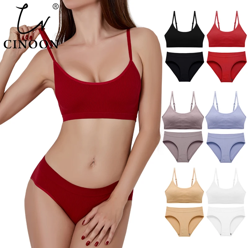 CINOON Seamless Bra Set Push Up Bra+ Pantys Brassiere Fitness Underwear Lingerie Women's Soft Comfort Sexy Stretchy Tank Suit
CINOON Seamless Bra Set Push Up Bra+ Pantys Brassiere Fitness Underwear Lingerie Women's Soft Comfort Sexy Stretchy Tank Suit