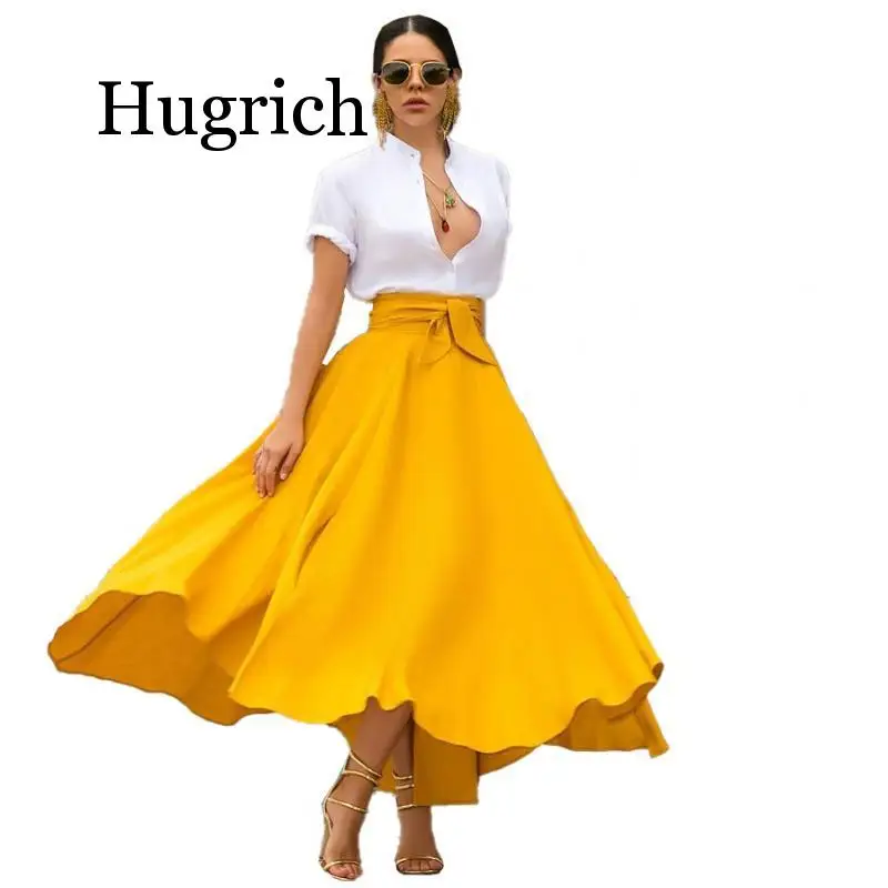 Women Vintage High Waist Skirts Lady Maxi Pleated Skirt Long Maxi Fashion Skirt Females Full Length Solid Color Skirts Hot Sell
Women Vintage High Waist Skirts Lady Maxi Pleated Skirt Long Maxi Fashion Skirt Females Full Length Solid Color Skirts Hot Sell