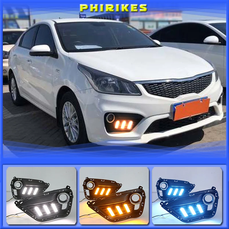 2pcs LED DRL lights Daytime Running Light Daylight yellow Signal fog lamp Styling lights For KIA K2 RIO 2016-2017
2pcs LED DRL lights Daytime Running Light Daylight yellow Signal fog lamp Styling lights For KIA K2 RIO 2016-2017