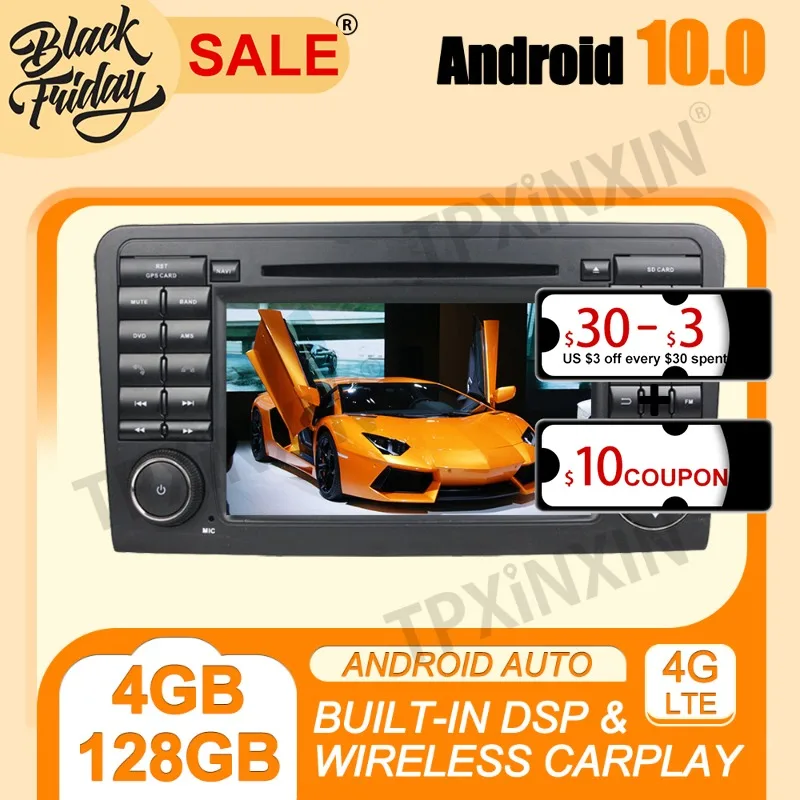 Android 10.0 PX6 DSP Carplay 4G+128G For Mercedes Benz ML Class W164 2002-2008 Multimedia Player Stereo Tape Recorder GPS Navi
Android 10.0 PX6 DSP Carplay 4G+128G For Mercedes Benz ML Class W164 2002-2008 Multimedia Player Stereo Tape Recorder GPS Navi