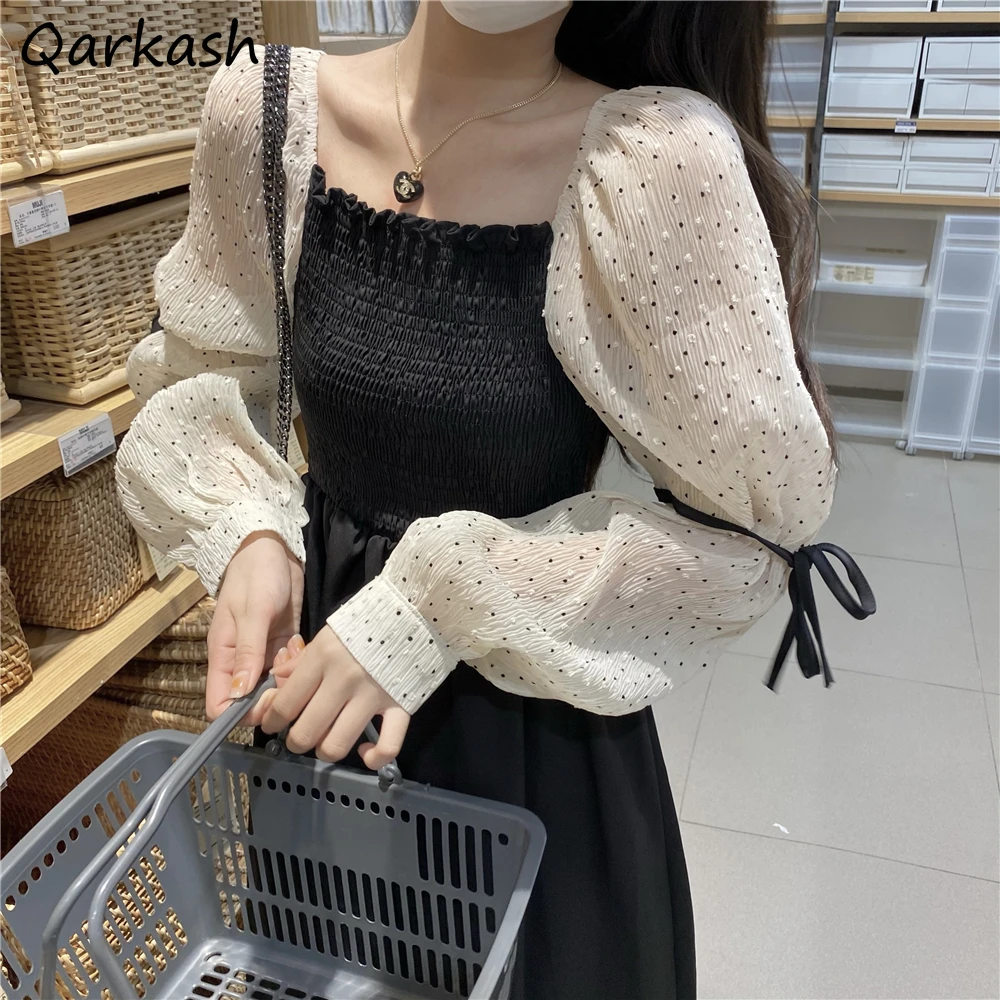 Dresses Women Autumn Patchwork Fit Classic Femme Temperament Stylish Square Collar Streetwear A-line Ins Vacation Daily Sweet
Dresses Women Autumn Patchwork Fit Classic Femme Temperament Stylish Square Collar Streetwear A-line Ins Vacation Daily Sweet