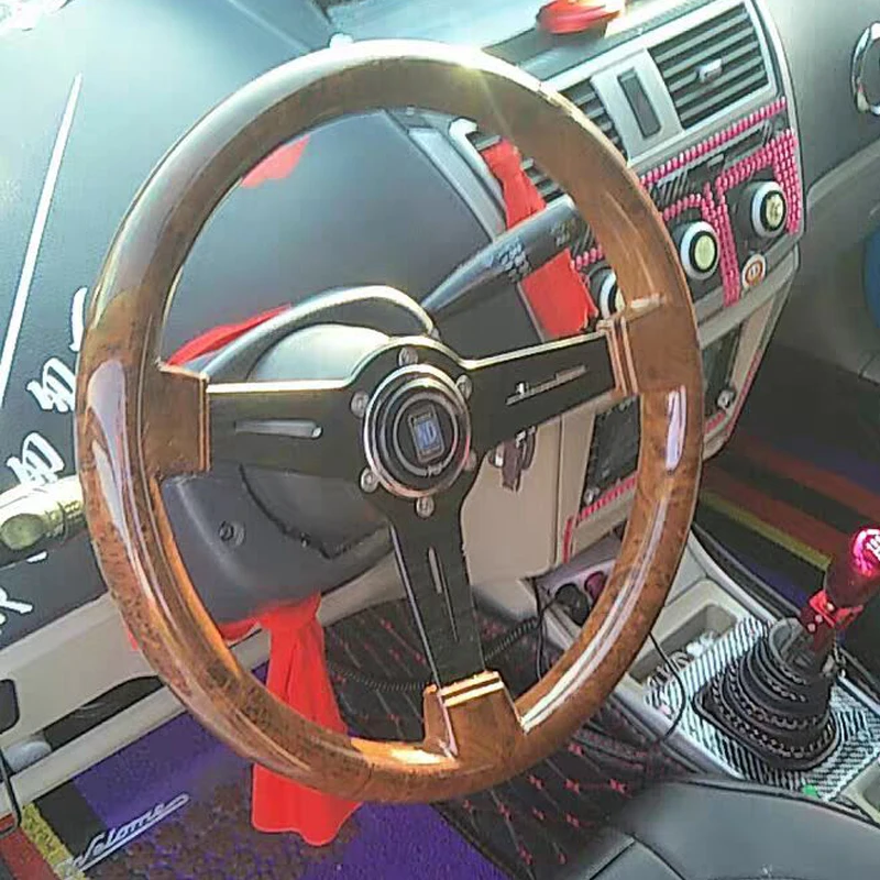 Universal 350mm 14inch PVC vertex steering wheel ABS Imitation Wood Steering Wheel for Audi BMW Honda Toyato
Universal 350mm 14inch PVC vertex steering wheel ABS Imitation Wood Steering Wheel for Audi BMW Honda Toyato
