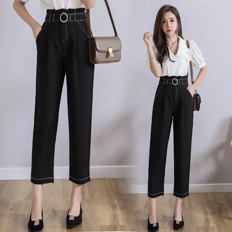 Belted Women 2020 Autunm Lady Straight Trousers High Waist Fitness Pantalon Femme Workwear Pockets Woman Vintage Pants
Belted Women 2020 Autunm Lady Straight Trousers High Waist Fitness Pantalon Femme Workwear Pockets Woman Vintage Pants