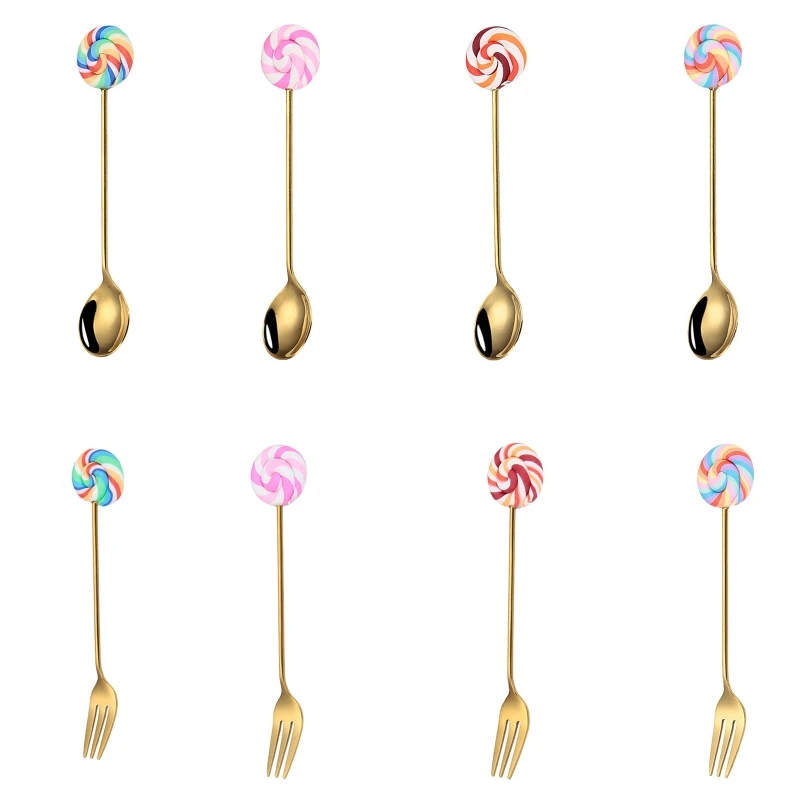 Tablewar Cute Lollipop Design Dessert Spoons/Fork Coffee Spoons for Kitchen Ice Cream Candy Flatware Kids Dinnerwares
Tablewar Cute Lollipop Design Dessert Spoons/Fork Coffee Spoons for Kitchen Ice Cream Candy Flatware Kids Dinnerwares