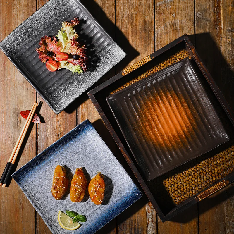 Western food plate steak plate household Japanese ceramic sushi plate tableware square plate breakfast plate creative flat plate
Western food plate steak plate household Japanese ceramic sushi plate tableware square plate breakfast plate creative flat plate