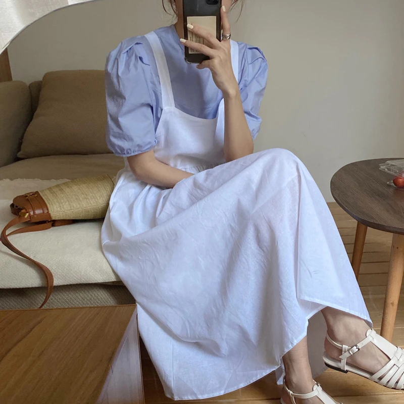 2021 Korean Summer Women Dress Solid Halter Loose Dress Sweet Casual Bow-knot Dress For Young Women Vestidos Femme Streetwear
2021 Korean Summer Women Dress Solid Halter Loose Dress Sweet Casual Bow-knot Dress For Young Women Vestidos Femme Streetwear