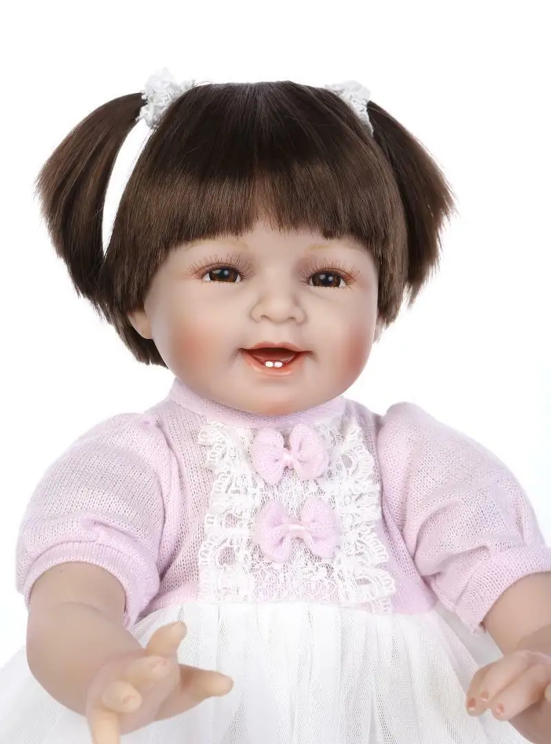 22' Handmade Reborn Baby Dolls Smile Girl Realistic Vinyl Lifelike Gift Kids Toys For Girls Baby Doll Toy Dolls For Girls
22' Handmade Reborn Baby Dolls Smile Girl Realistic Vinyl Lifelike Gift Kids Toys For Girls Baby Doll Toy Dolls For Girls