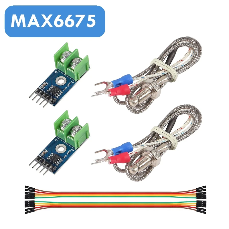 2Pcs DC 3-5V MAX6675 Module +K Type Thermocouple Temperature Sensor with Cable Cord for Ar-duino for Raspberry Pi
2Pcs DC 3-5V MAX6675 Module +K Type Thermocouple Temperature Sensor with Cable Cord for Ar-duino for Raspberry Pi