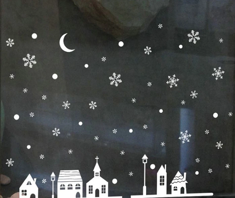 Snow Night Village Electrostatic Sticker Window Glass Christmas Wall Decals Home Decor New Year Art Wallpaper
Snow Night Village Electrostatic Sticker Window Glass Christmas Wall Decals Home Decor New Year Art Wallpaper
