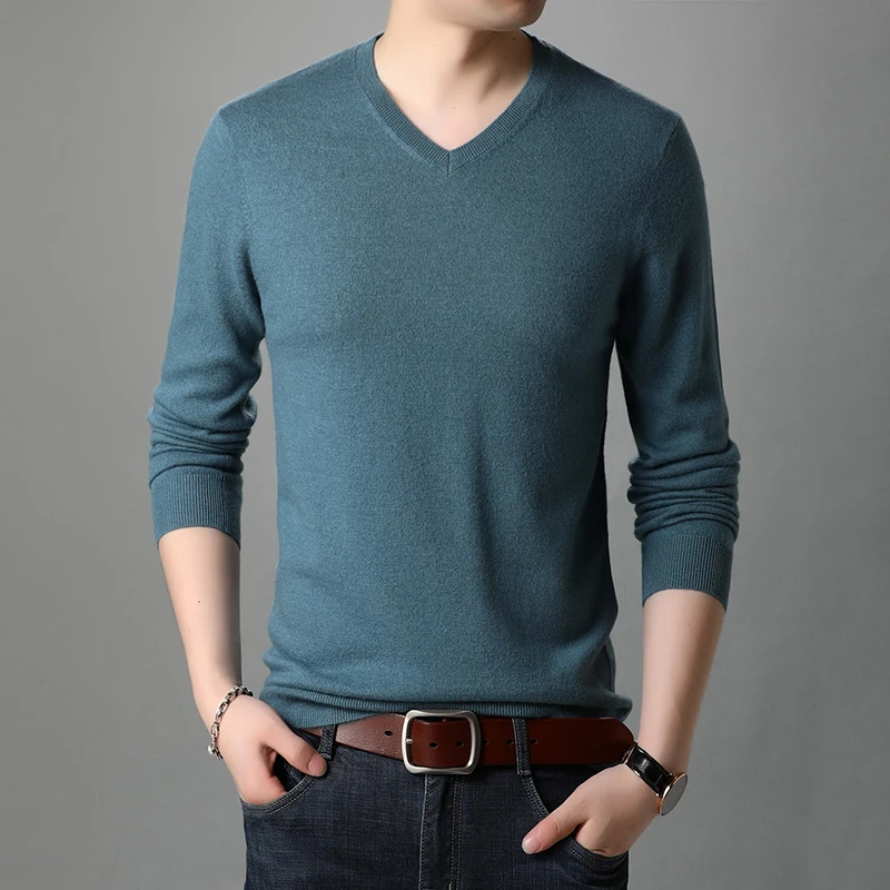 Male Cashmere Sweater Autumn Long Sleeve 100% Wool Sweater Mens V-Neck Pure Wool Sweater Pullovers 10 Colors
Male Cashmere Sweater Autumn Long Sleeve 100% Wool Sweater Mens V-Neck Pure Wool Sweater Pullovers 10 Colors
