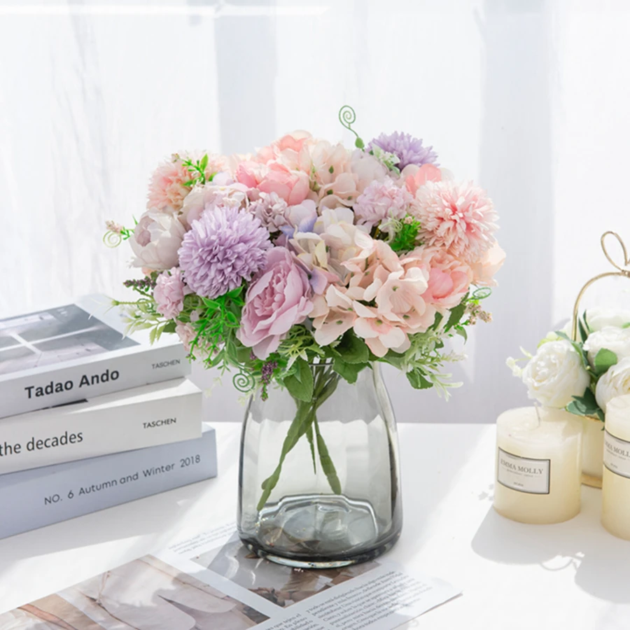 Artificial Flowers Silk Hydrangea Festival Decorations Home Garden Party Wedding Bridal Accessories Clearance Fake Peony Bonsai
Artificial Flowers Silk Hydrangea Festival Decorations Home Garden Party Wedding Bridal Accessories Clearance Fake Peony Bonsai