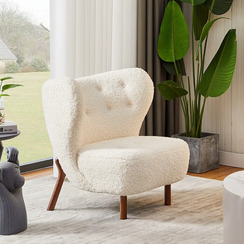 Nordic Plush Sofa Single Chair Light Luxury Leisure Chair Simple Modern Bedroom Living Room Balcony Lazy Lamb Sofa Chair Stool
Nordic Plush Sofa Single Chair Light Luxury Leisure Chair Simple Modern Bedroom Living Room Balcony Lazy Lamb Sofa Chair Stool
