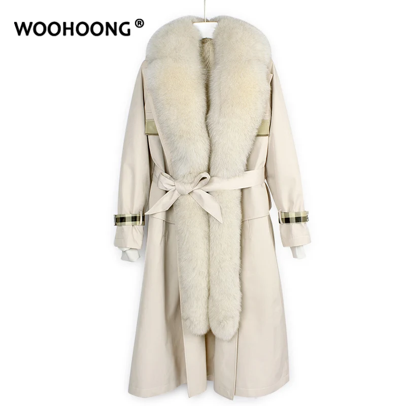 Winter Real Fur Coat Natural Fox Jacket Woman Parkas Real Hair Rex Rabbit Liner Trench Coat Fox fur collar
Winter Real Fur Coat Natural Fox Jacket Woman Parkas Real Hair Rex Rabbit Liner Trench Coat Fox fur collar