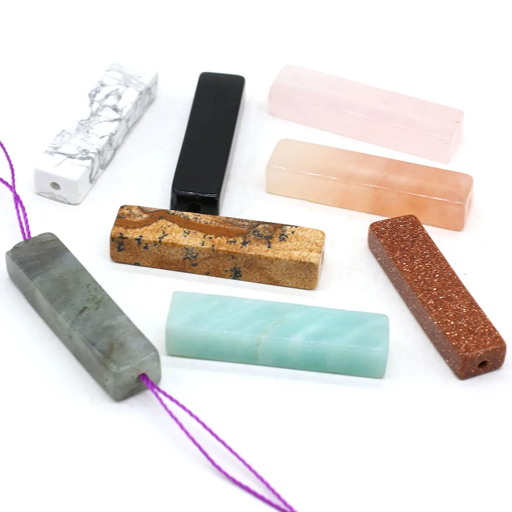 2021 New Natural Gem Stone Beads Charms Rectangle Rose Quartzs Amazonite Agates Crystal for DIY Necklace Earring Making Jewelry
2021 New Natural Gem Stone Beads Charms Rectangle Rose Quartzs Amazonite Agates Crystal for DIY Necklace Earring Making Jewelry