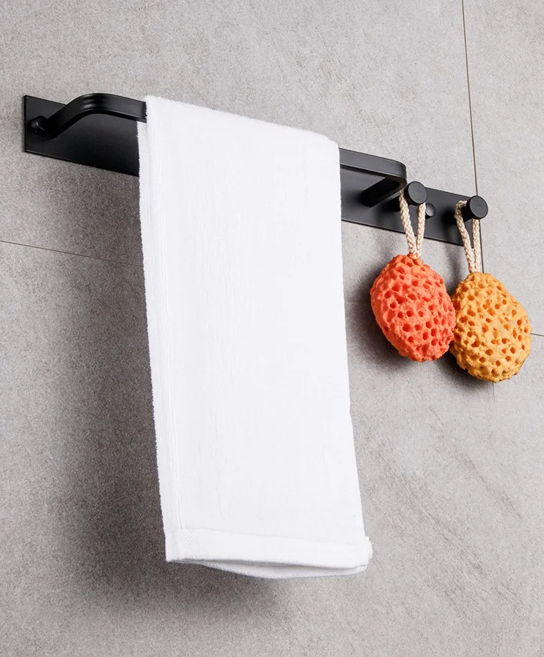 Space aluminum Black Towel Bar Wall Mounted Bathroom Towel Rack With Double towel rack
Space aluminum Black Towel Bar Wall Mounted Bathroom Towel Rack With Double towel rack