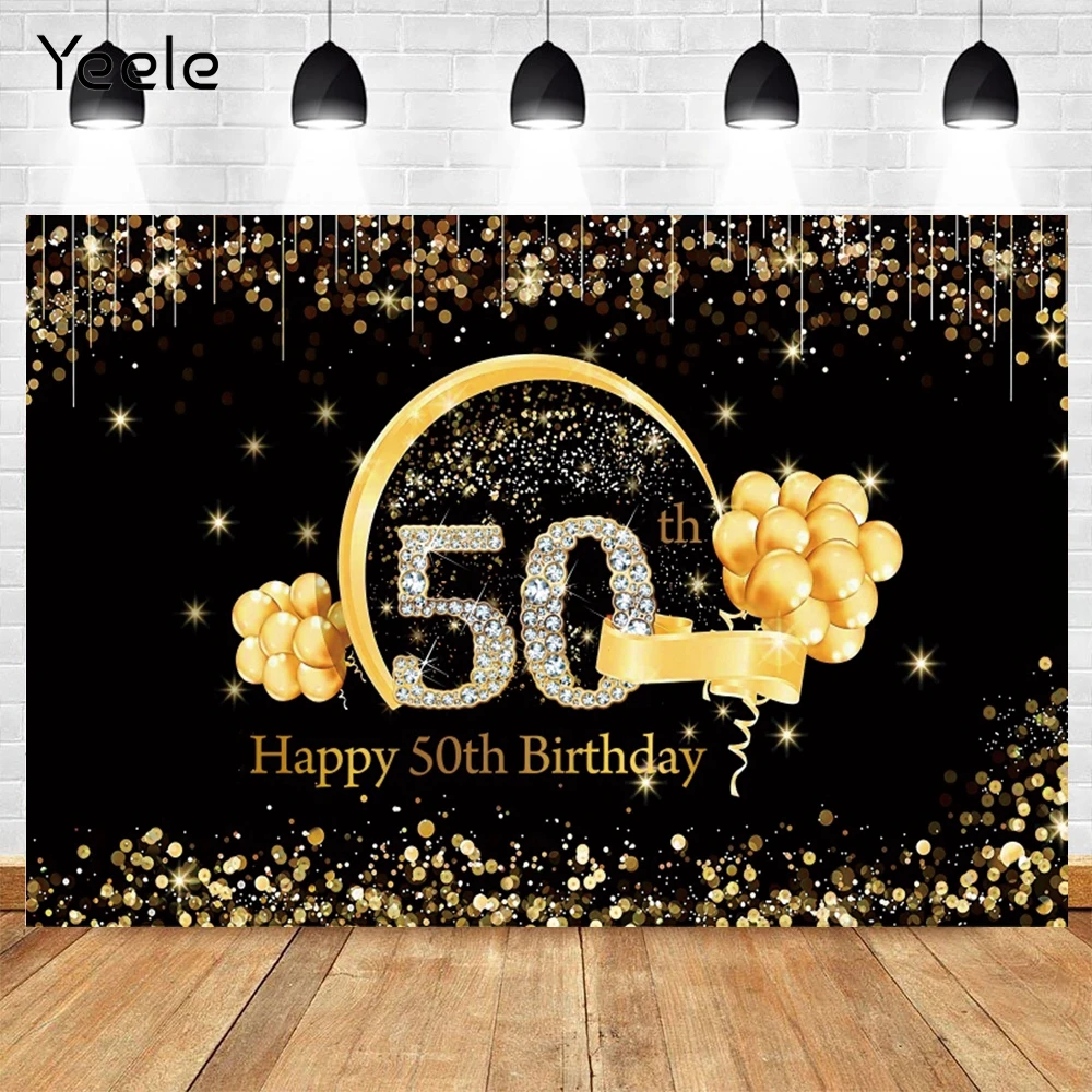 Yeele 50th Birthday Party Backdrops For Photography Photozone Glitter Golden Balloon Dots Vinyl Photo Background Photo Studio
Yeele 50th Birthday Party Backdrops For Photography Photozone Glitter Golden Balloon Dots Vinyl Photo Background Photo Studio