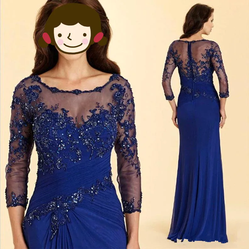 Royal Blue Long Memaid Mother Of The Bride Dresses 2019 Cheap Appliqued Long Sleeve Mother Gown Mother Formal evening Dress
Royal Blue Long Memaid Mother Of The Bride Dresses 2019 Cheap Appliqued Long Sleeve Mother Gown Mother Formal evening Dress
